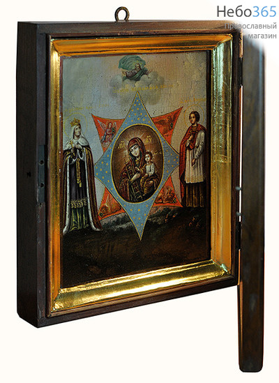  Икона писаная 17х21,5 , Божией Матери Неопалимая Купина, 19 век, фото 2 
