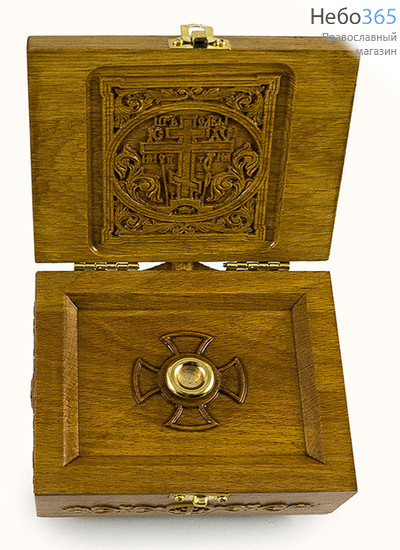  Мощевик - ковчег деревянный на 1 частицу , из дуба 7 х 9 х 11см., фото 2 