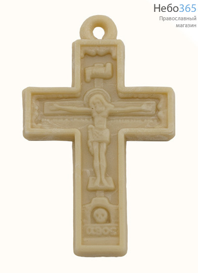  Крест нательный пластмассовый Афонский, 2 х 3,5 см, освящен (в уп.- 10 шт.), фото 1 