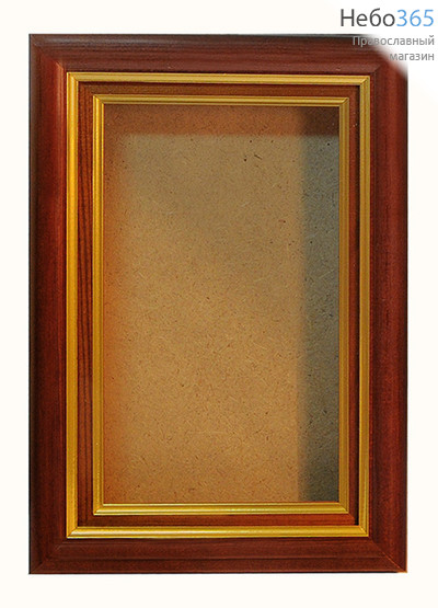  Киот деревянный для иконы (Ш) 11х19,5х1,8 см, ростовой, пенал (Пл), фото 1 