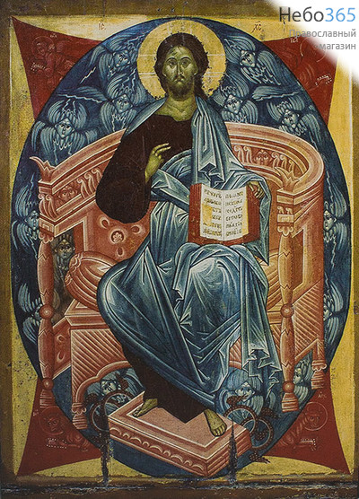  Икона на дереве 30х35-42, печать на холсте, копии старинных и современных икон Господь Вседержитель, фото 1 