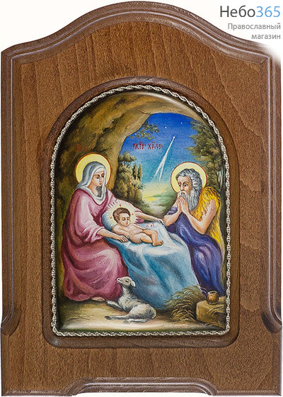  Рождество Христово. Икона писаная 7,3х11, эмаль, скань, фото 1 