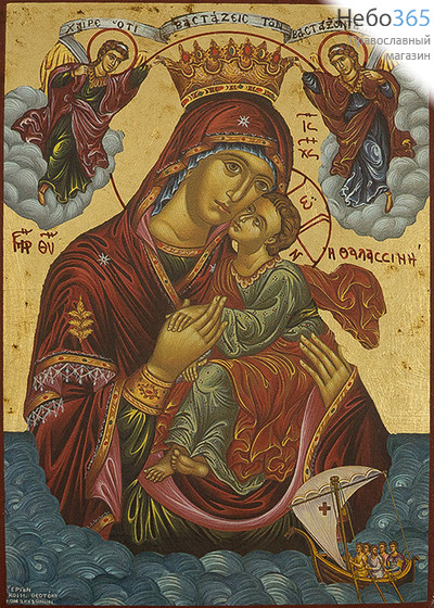  Икона на дереве, 13х19 см, ручное золочение, без ковчега (B 3) (Нпл) икона Божией Матери Умиление (Морская) (3199), фото 1 