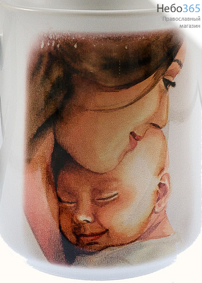  Чашка керамическая бокал, 300 мл, с фигурной ручкой, с цветной сублимацией, в ассортименте Мама, фото 1 