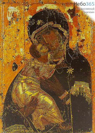  Икона на дереве 24х31х2,3 см, покрытая лаком (П-1) икона Божией Матери Владимирская, фото 1 