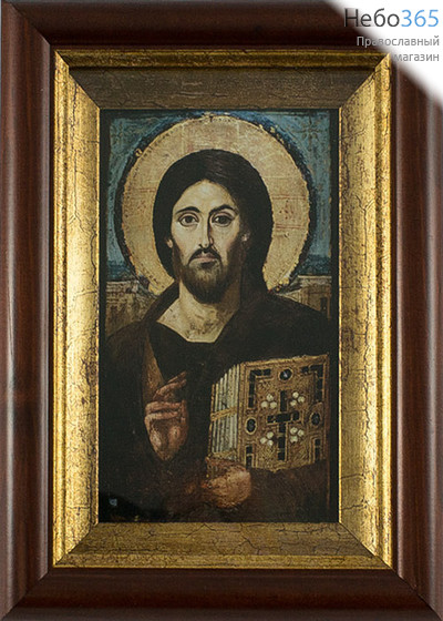  Икона в киоте 14,5х19, холст, деревянный багет Господь Вседержитель, фото 1 