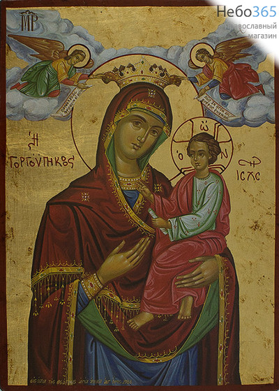  Икона на дереве B 1, 10х15, ручное золочение Божией Матери Скоропослушница, фото 1 