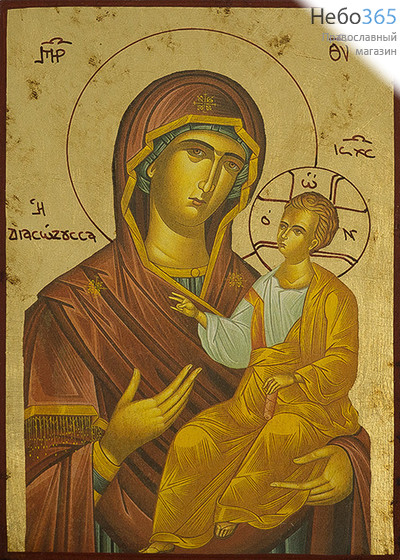  Икона на дереве, 13х19 см, ручное золочение, без ковчега (B 3) (Нпл) икона Божией Матери Одигитрия (Спасающая) (2512), фото 1 