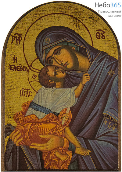  Икона на дереве B 3W, 13х19, ручное золочение Божией Матери Милующая, фото 1 