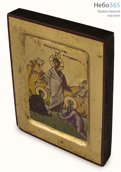  Икона на дереве B 2/S, 14х19 см, ручное золочение, многофигурная, с ковчегом (Нпл) Святая Троица (2845), фото 2 