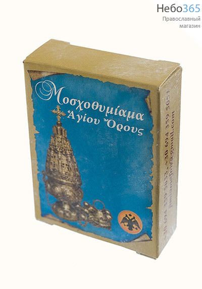  Ладан Келия вмч. Артемия монастыря Великая Лавра 50 г, изготовлен на Афоне, в голубой картонной коробке Орхидея, фото 1 