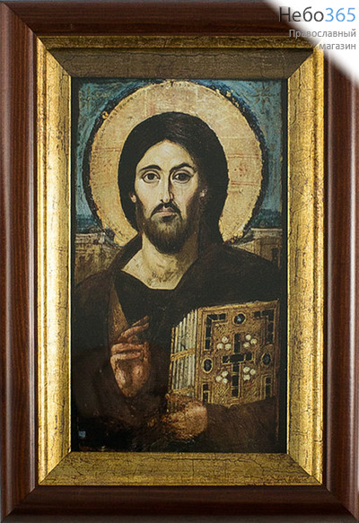  Икона в киоте 17х20,5, холст, деревянный багет Господь Вседержитель, фото 1 
