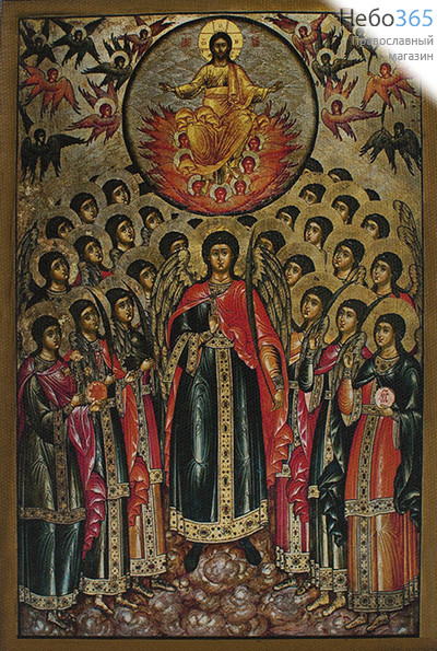  Икона на дереве 15х18, печать на холсте, копии старинных и современных икон Собор Архангела Михаила, фото 1 
