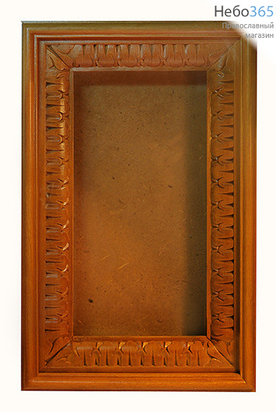  Киот деревянный для иконы 13х25, ростовой, с резьбой внутренней рамы "1-й вариант", фото 1 