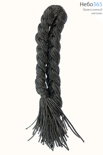  Гайтан хлопчатобумажный с люрексом, длиной 70 см, диаметром 2 мм, Коса (цена за косу из 100 шт), фото 1 
