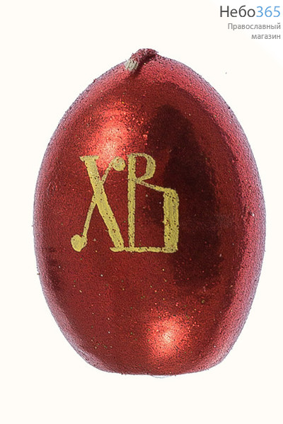  Свеча парафиновая пасхальная, "Яйцо среднее позолоченное", высотой 7,2 см (в коробе - 24 шт.), 35-9, фото 1 