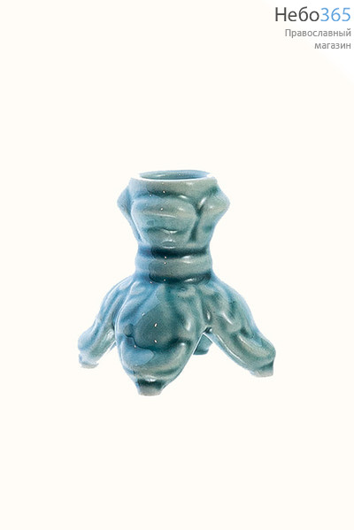  Подсвечник керамический Тюльпан малый, с цветной глазурью в ассортименте из имеющихся разновидностей, фото 1 