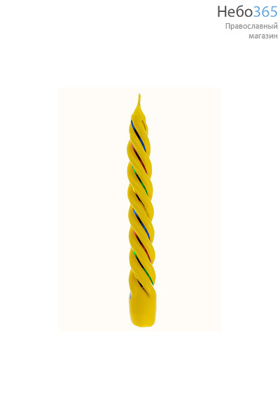  Свеча парафиновая "Стержневая", витая (в коробе - 30 шт.), 4-5 РРР цвет: желтый, фото 1 
