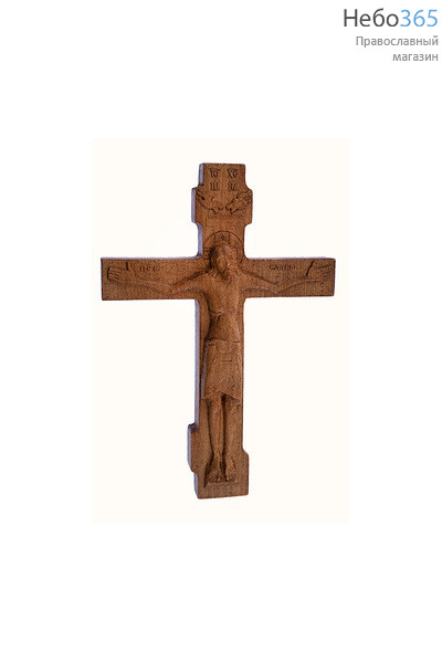  Крест "Годеновский" настенный , из бука, высотой 17 см, резьба на станке цвет: красное дерево, фото 1 