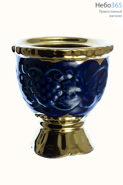  Лампада настольная керамическая "Гроздь", с эмалью и золотом (в уп. 5 шт), фото 4 