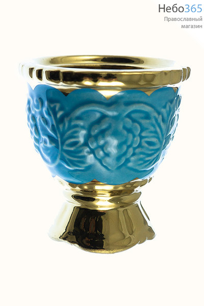  Лампада настольная керамическая "Гроздь", с эмалью и золотом (в уп. 5 шт) цвет: коричневый, фото 2 