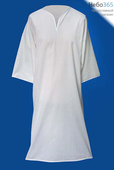  Крестильная рубашка мужская, размер 42, хлопок, косая бейка, фото 1 
