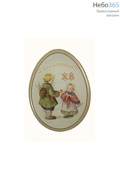  Сувенир пасхальный Яйцо на магните, из ПВХ, с пасхальными сюжетами, BS10102 / 17796 Вид № 1, фото 1 