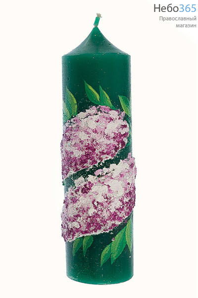  Свеча парафиновая пасхальная, "Пеньковая большая "Сирень", высотой 14,5 см (в коробе - 15 шт.), 11-30, фото 2 