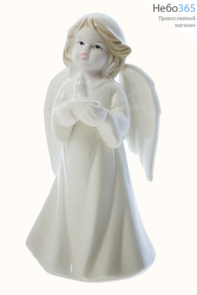  Ангел, фигура фарфоровая высотой 12,5 см ангел с свечой, в ассортименте, фото 1 