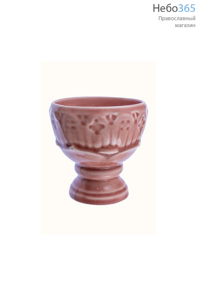  Лампада настольная керамическая "Цветок новый", с цветной глазурью цвет: розовый, фото 1 
