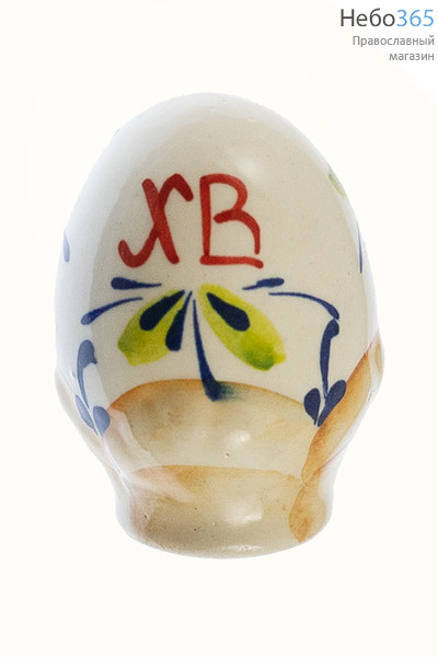  Яйцо пасхальное керамическое с цветной или частично цветной росписью, высотой 5 см (в уп. - 5 шт.), фото 3 