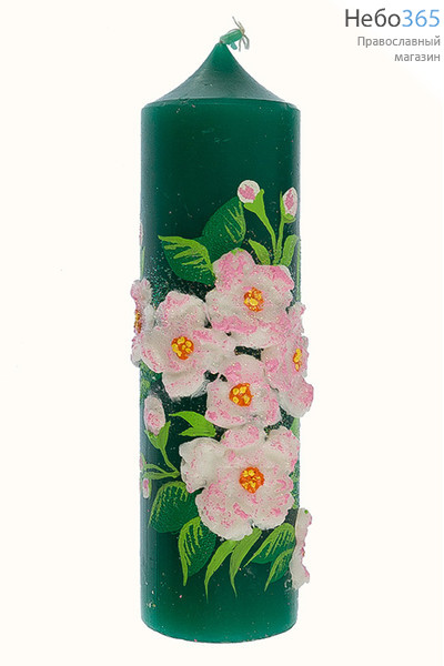  Свеча парафиновая пасхальная, "Пеньковая большая "Яблоневый цвет", высотой 14,5 см (в коробе - 15 шт.), 11-29, фото 2 