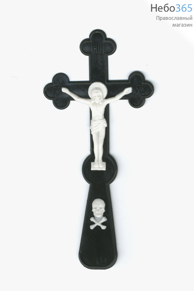  Крест погребальный пластмассовый с белым распятием (в уп.50 шт.), фото 1 