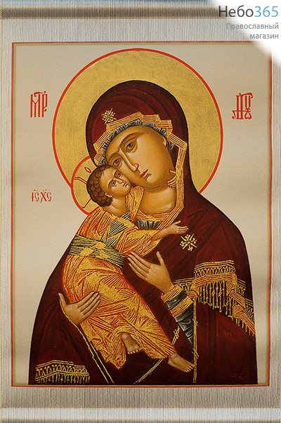  Икона на ткани  23х45 см, 30х40 см, с подвесом (СтЛ) икона Божией Матери Владимирская, фото 1 