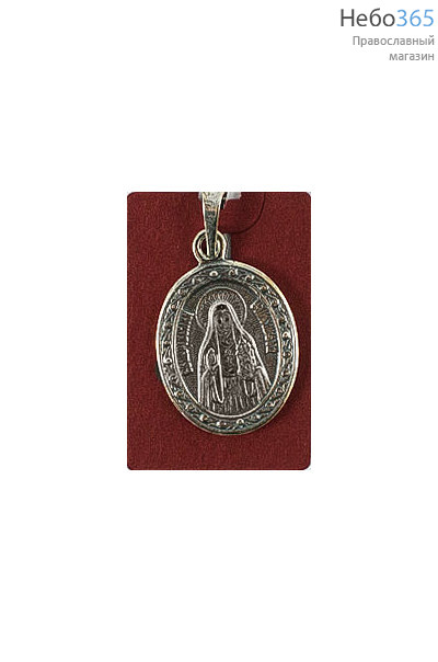  Образок нательный металлический именной, из мельхиора, с посеребрением, с гайтаном, в упаковке Святая преподобномученица Елисавета, фото 1 