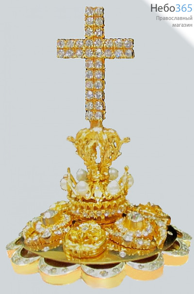  Крест на митру № 2 золочение серебро, фото 1 