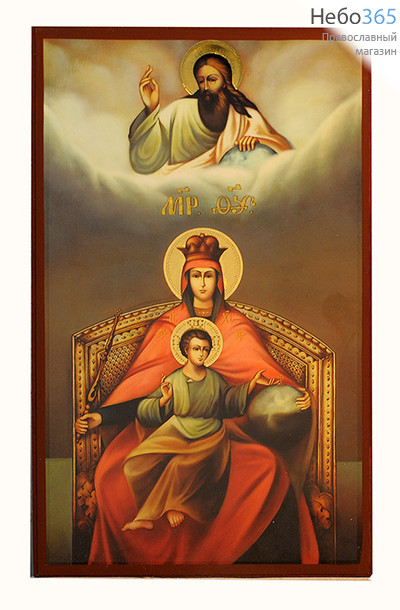  Икона на дереве 9х11 см, 7х12 см, полиграфия, золотое и серебряное тиснение, в коробке (Ш) икона Божией Матери Державная (33), фото 1 