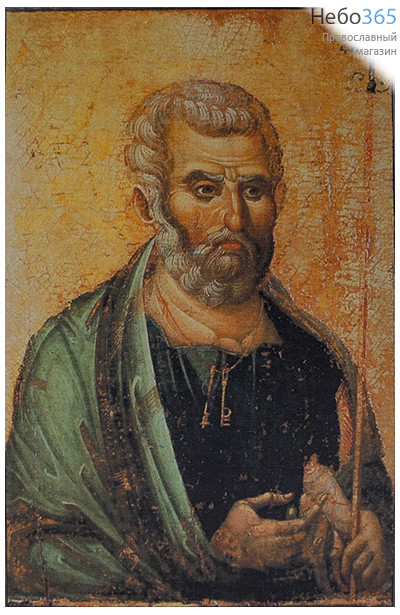  Икона на дереве 10х17,12х17 см, полиграфия, копии старинных и современных икон (Су) Петр, апостол, фото 1 
