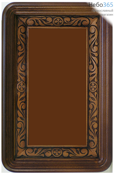  Киот деревянный (Кур) для иконы 13х25х2,8, ростовой, резная внутренняя рама (арт.113012), фото 1 