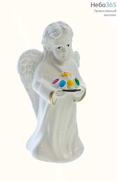 Ангел, фигура гипсовая белая, с цветной росписью, в ассортименте, 1281(6-20), фото 2 