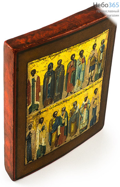  Минея Избранные святые. Икона писаная (Ат) 14,5х18, золотой фон, начало 19 века, фото 2 