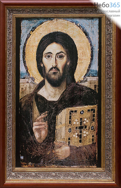  Икона в киоте (Фз) 44х65 (А2), холст, деревянный багет Господь Вседержитель (Синайский), фото 1 