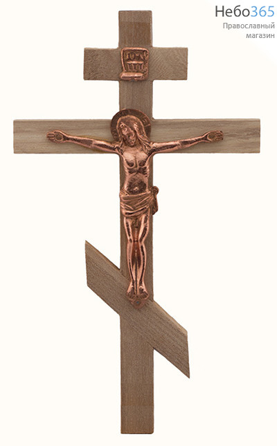  Крест деревянный средний, восьмиконечный, высотой 17 см, в целлофане (в уп.- 5 шт., фото 1 