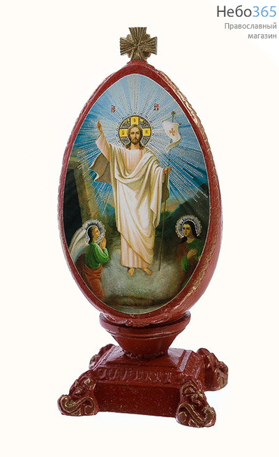  Яйцо пасхальное гипсовое с иконой Воскресения Христова, Х318, фото 3 
