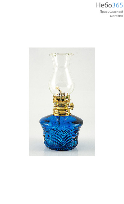  Лампа масляная стеклянная, "Амфора", для парафинового масла, разных цветов 20626R, 20626B, 20626G цвет: синий, фото 1 