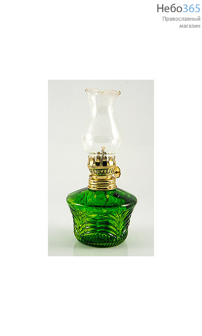  Лампа масляная стеклянная, "Амфора", для парафинового масла, разных цветов 20626R, 20626B, 20626G цвет: зеленый, фото 1 