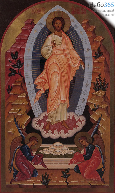  Воскресение Христово. Икона на дереве 30х49,5х2,8 см, печать на холсте (Су), фото 1 