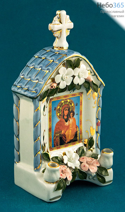  Киот фарфоровый средний светлый, с иконой, в ассортименте, Кисловодский фарфор, высотой 19 см, фото 2 