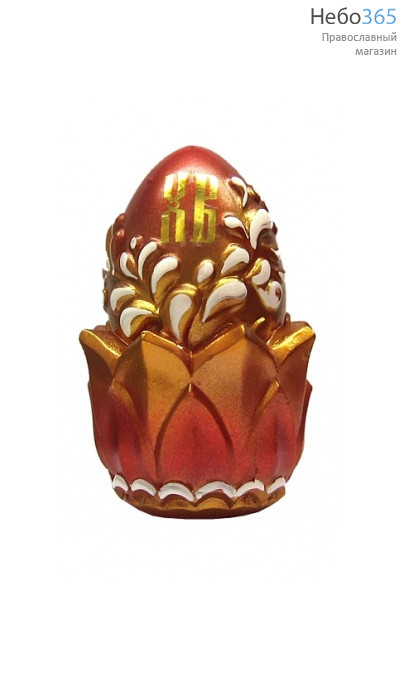  Свеча пасхальная яйцо на подставке - цветок, фото 1 