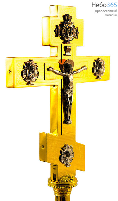  Крест напрестольный металлический, позолота № 8-2, комбинированный, 3380020, фото 3 